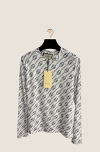 Gucci “Linea Iconica” Monogram Sheer Fitted Top