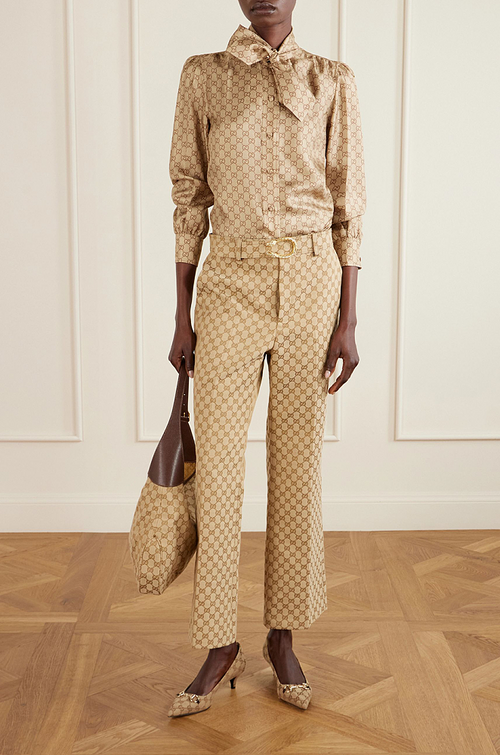 Gucci – Heritage GG Monogram Tailored Flare Trousers