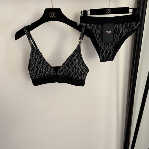 Fendi – FF Monogram Triangle Bikini Set