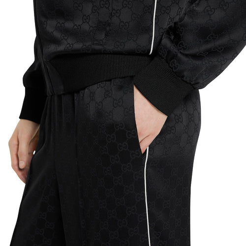 Gucci “Nero Seta” Monogram Satin Lounge Set