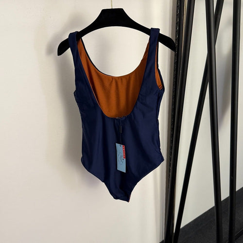 Prada Re-Nylon Triangle Logo One-Piece Swimsuit
