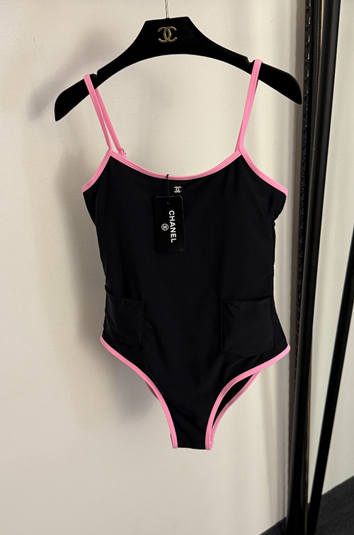 Chanel Crystal CC Trim One-Piece Swimsuit