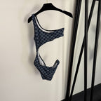 Gucci GG Monogram Asymmetrical Cut-Out Swimsuit