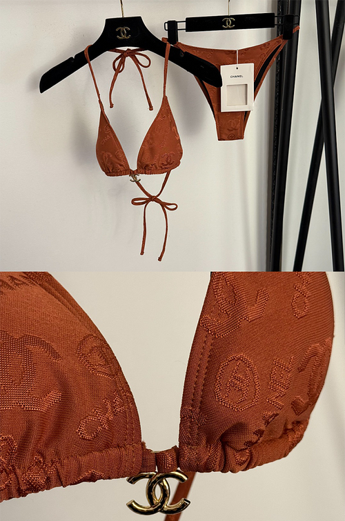 Chanel – Coco Riviera Jacquard Triangle Bikini Set