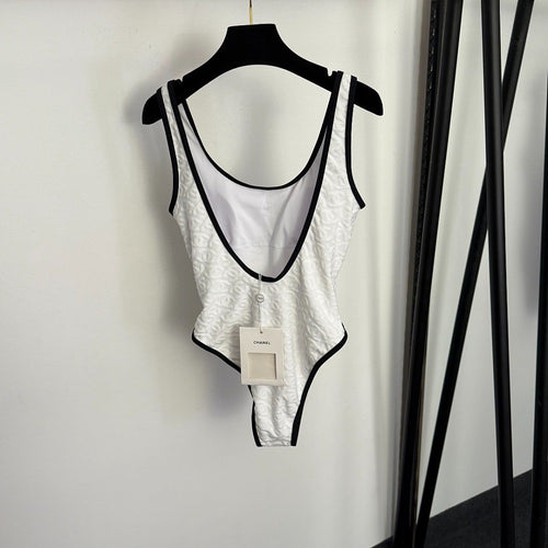 Chanel – Riviera Sculpted CC Jacquard Cut-Out Swimsuit