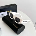 Balenciaga Logo-Print Shield Sunglasses