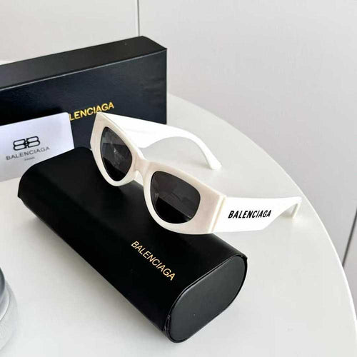 Balenciaga Logo-Print Shield Sunglasses