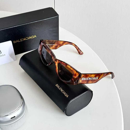 Balenciaga Logo-Print Shield Sunglasses