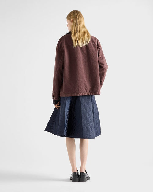 Prada “Cortina Quilted A-Line Technical Skirt