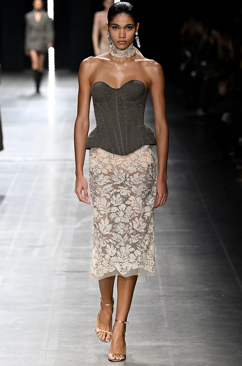 Sculpted Contour Strapless Bustier Corset Top – Ash Slate