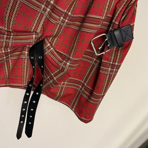 Alaïa– Tartan Belted Overshirt Jacket