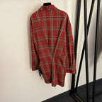 Alaïa– Tartan Belted Overshirt Jacket