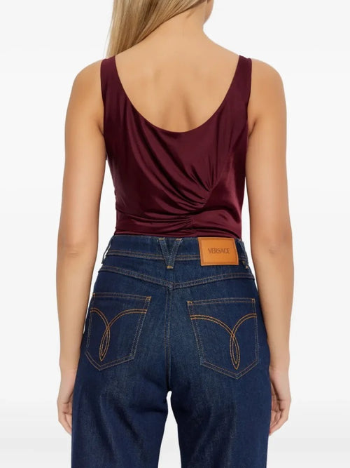 Versace -Medusa Strap Ruched Bodysuit