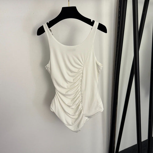 Versace -Medusa Strap Ruched Bodysuit