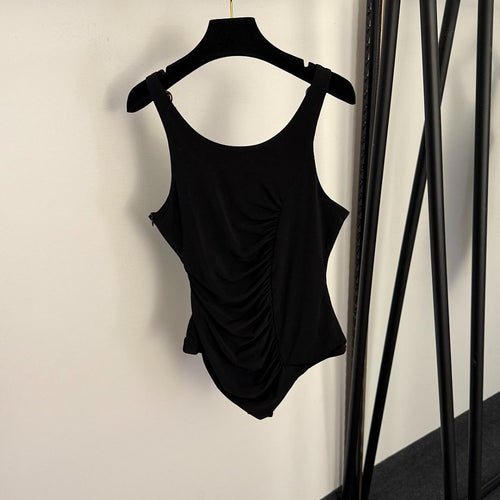 Versace -Medusa Strap Ruched Bodysuit