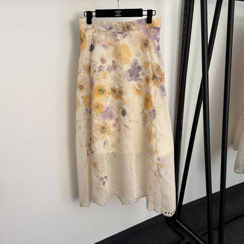 Zimmermann – Fleur Éthérée Blouse &amp; Midi Skirt Set