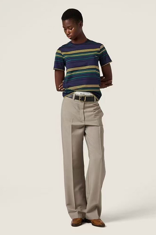 Miu Miu – Riviera Stripe Signature Tee