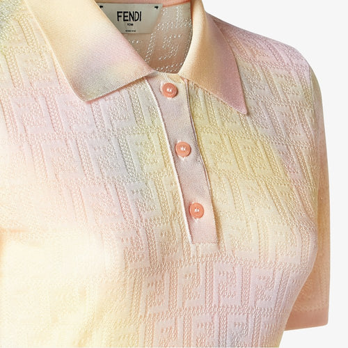 Fendi -Pastello FF Jacquard Polo Knit Dress