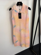 Fendi & Pastello FF Jacquard Sleeveless Polo Knit Dress