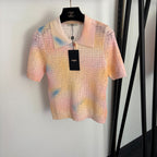 Fendi & Pastello FF Jacquard Knit Polo Top