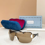 Gucci-Horsebit Shield Rimless Sunglasses