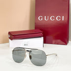Gucci Riviera Aviator Sunglasses – Signature Metal Frame