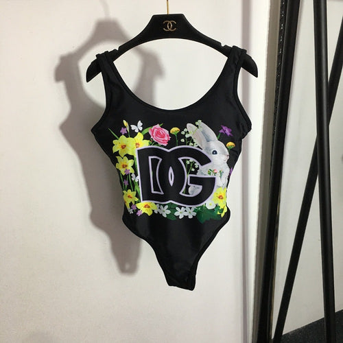 Dolce & Gabbana “Bunny Bloom” One-Piece Swimsuit