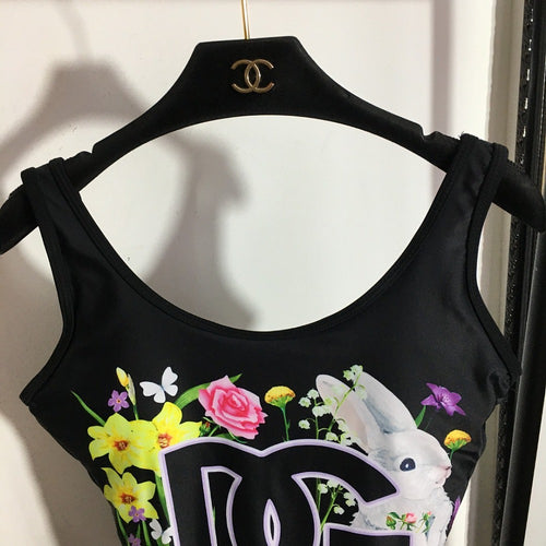 Dolce & Gabbana “Bunny Bloom” One-Piece Swimsuit