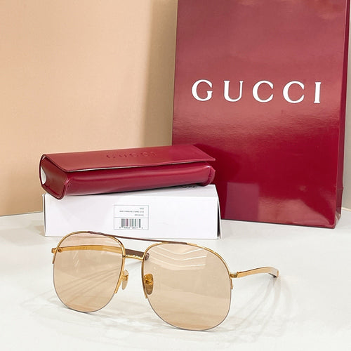 Gucci Riviera Aviator Sunglasses – Signature Metal Frame