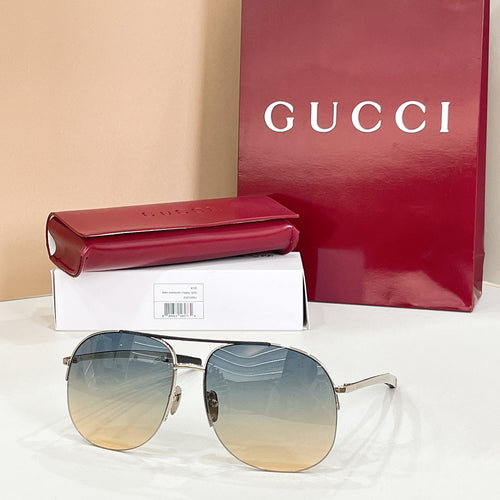 Gucci Riviera Aviator Sunglasses – Signature Metal Frame