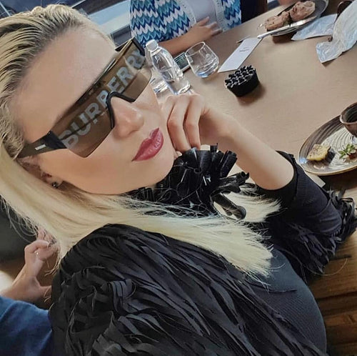 Burberry Monogram Shield Oversized Sunglasses