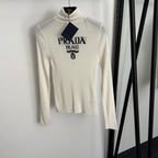 Prada “Milano Luxe Sculpt” Ribbed Turtleneck Knit