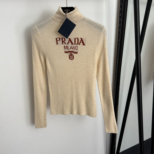 Prada “Milano Luxe Sculpt” Ribbed Turtleneck Knit