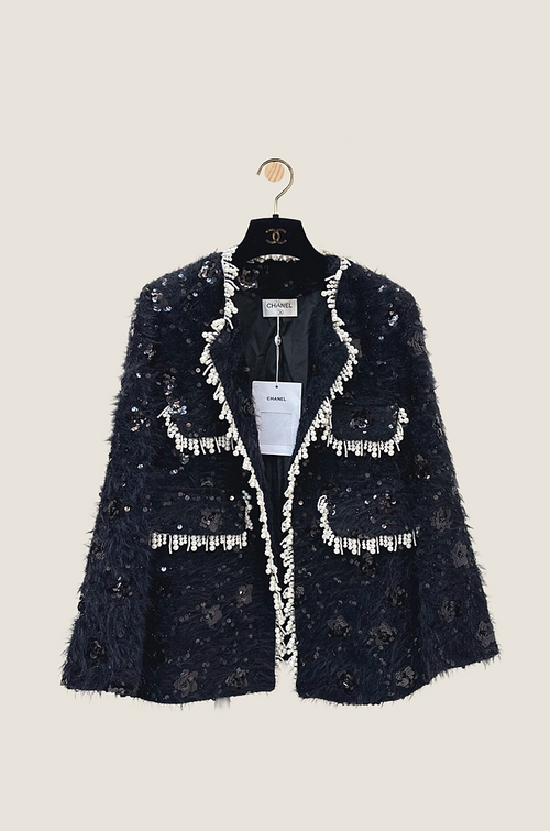 Chanel “Bleu Héritage” Classic Tweed Jacket