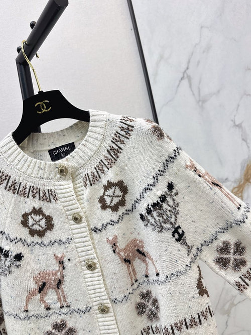Chalet de Luxe Fair Isle Knit Cardigan – CHANEL Edition