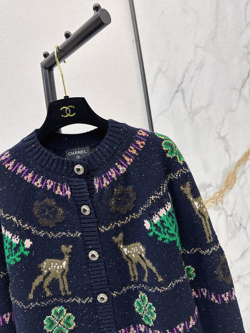 Chalet de Luxe Fair Isle Knit Cardigan – CHANEL Edition