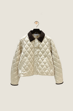 Brunello Cucinelli “Monili Alpine Quilt” Velvet-Collar Jacket — Cream (S–L)