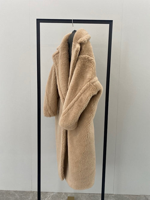 Max Mara “Orsetto Bianca” Iconic Teddy Wool Coat — Ivory (XS–L)