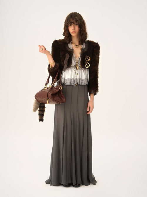 Chloé “Paddington Revival” Lock Satchel – Espresso Leather