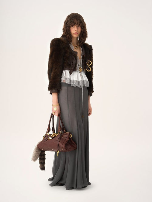 Chloé “Paddington Revival” Lock Satchel – Espresso Leather