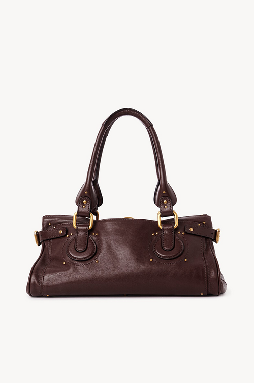 Chloé “Paddington Revival” Lock Satchel – Espresso Leather