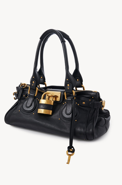 Chloé “Paddington Revival” Lock Satchel – Espresso Leather