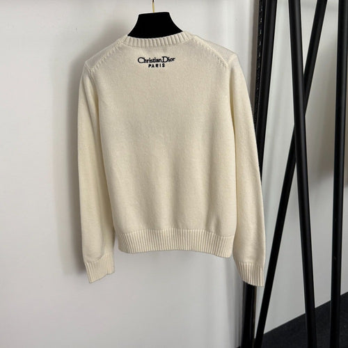 Christian Dior “Étoile Script” Embroidered Knit Sweater – S-L
