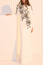 “Étoile d’Ivoire Floral Sculpted Gown