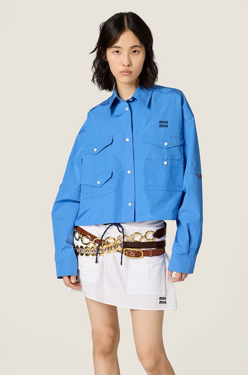 Miu Miu Cropped Utility Shirt