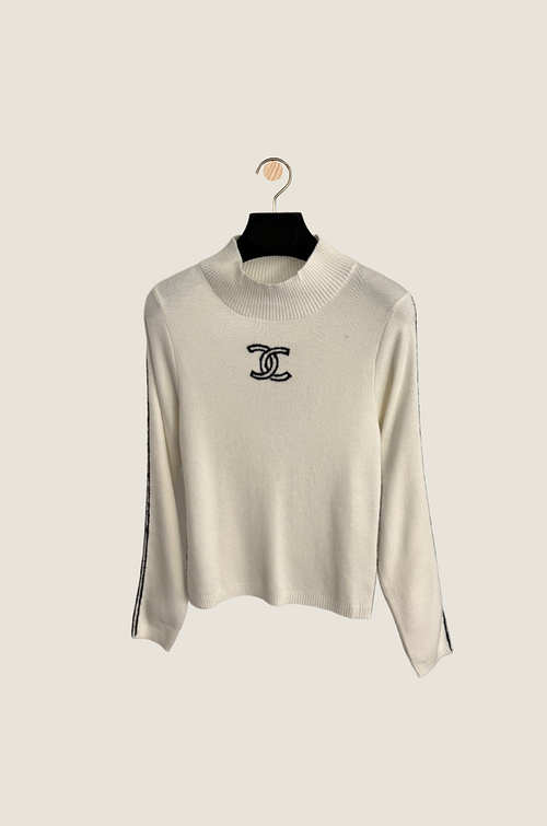 Chanel “Élégance Ligne” Monogram Knit Sweater