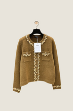 Chanel “Gilded Camélia Royale” Couture Embellished Bouclé Jacket