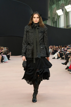 Chanel “Minuit Éternel” Satin-Bow Bouclé Jacket