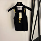 Schiaparelli Énigme Dorée Ribbed Tank