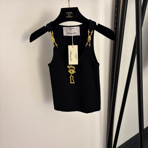 Schiaparelli Énigme Dorée Ribbed Tank